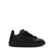 Zwarte Leren Sneakers Burberry , Black , Dames