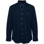 Blauwe Button-Down Overhemd met Handtekening Pony Polo Ralph Lauren , ...