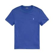 Blauwe Crewneck T-shirt met Geborduurde Pony Polo Ralph Lauren , Blue ...