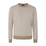 Razor Blade Crew Neck Sweater Drumohr , Beige , Heren