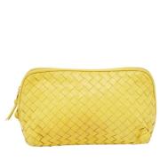 Pre-owned Leather pouches Bottega Veneta Vintage , Yellow , Dames