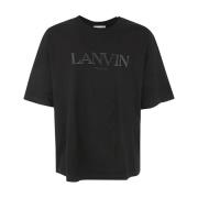 Oversized T-Shirt in Parijse Stijl Lanvin , Black , Heren