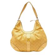 Pre-owned Coated canvas handbags MCM Pre-owned , Yellow , Dames