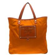 Pre-owned Nylon totes Prada Vintage , Orange , Dames