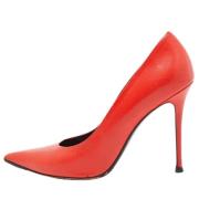 Pre-owned Leather heels Celine Vintage , Orange , Dames