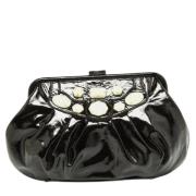 Pre-owned Leather clutches Moschino Pre-Owned , Black , Dames