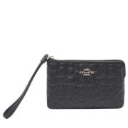 Pre-owned Leather clutches Coach Pre-owned , Black , Dames