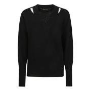 Nero Cut Out Sweater Federica Tosi , Black , Dames