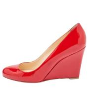 Pre-owned Leather heels Christian Louboutin Pre-owned , Red , Dames