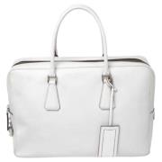 Pre-owned Leather handbags Prada Vintage , White , Dames