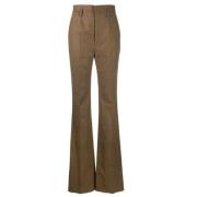 Wide Trousers Saint Laurent , Brown , Dames