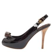 Pre-owned Canvas heels Louis Vuitton Vintage , Black , Dames