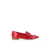 Rode lakleren platte sandalen DEL Carlo , Red , Dames