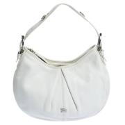 Pre-owned Leather handbags Burberry Vintage , White , Dames