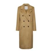 Klassieke Jas met Grote Knopen My Essential Wardrobe , Brown , Dames