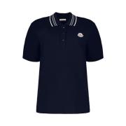 Relaxed Fit Polo T-Shirt Moncler , Blue , Dames