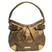 Pre-owned Leather handbags Burberry Vintage , Yellow , Dames