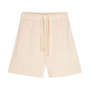 Witte Terry Shorts met Equestrian Knight Design Burberry , White , Her...