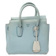 Pre-owned Leather totes MCM Pre-owned , Blue , Dames