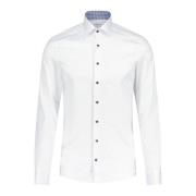 Slim-Fit Overhemd van Dubbel Katoen Stenströms , White , Heren