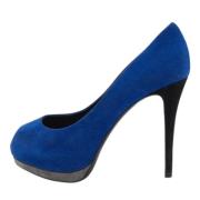 Pre-owned Suede heels Giuseppe Zanotti Pre-owned , Blue , Dames