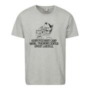 Grijze Katoenen T-Shirt met Wilde Ezel Print Wild Donkey , Gray , Here...