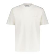 Katoenen T-Shirt met Logo Borduursel Autry , White , Heren