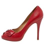Pre-owned Leather heels Valentino Vintage , Red , Dames