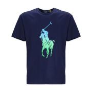 Navy Katoenen T-shirt - Regular Fit Ralph Lauren , Blue , Heren