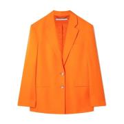 Oranje Jas met Waterval Knopen Stella McCartney , Orange , Dames