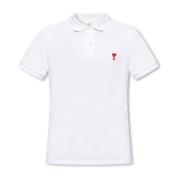 Polo shirt met logo Ami Paris , White , Heren
