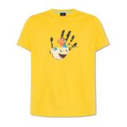 Katoenen T-shirt PS By Paul Smith , Yellow , Heren