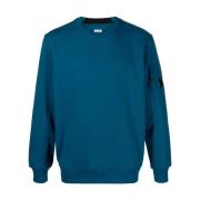Diagonal Raised Fleece Sweatshirt C.p. Company , Blue , Heren