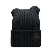 Zwarte Wollen Hoeden van Moncler Genius Moncler , Black , Heren