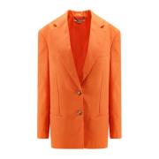 Oranje Single-Breasted Blazer Stella McCartney , Orange , Dames