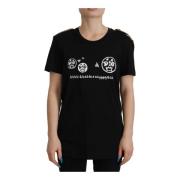 Zwart Logo T-Shirt Dolce & Gabbana , Black , Dames