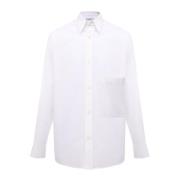 Oversized Katoenen Shirt voor Heren Valentino , White , Heren