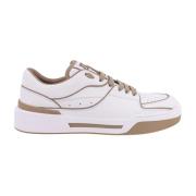 Contrasterende Leren Sneakers Dolce & Gabbana , White , Heren