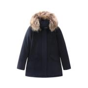 Arctic Parka met Afneembare Bontkraag Woolrich , Blue , Dames