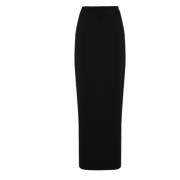 Lange zwarte rok met zijsplit voor dames Elisabetta Franchi , Black , ...