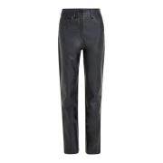 Eco Leren Broek Calvin Klein Jeans , Black , Dames
