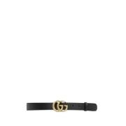 Riem with Double G Buckle Gucci , Black , Dames