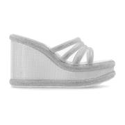 Jasmine wedge mules Casadei , Gray , Dames