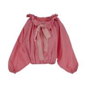 Stijlvolle Iconic Volume Top Patou , Pink , Dames