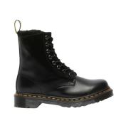 1460 Serena Gevoerde Laarzen met Nepbont Dr. Martens , Black , Dames