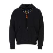 Oversized Sweatshirt met Verenketting Marcelo Burlon , Black , Heren