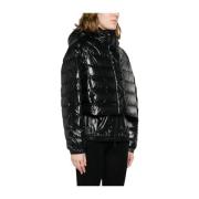 Gescheurd Ontwerp Puffer Jas Moncler , Black , Dames