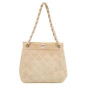 Pre-owned Canvas totes Chanel Vintage , Beige , Dames