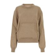 Cappuccino Wol Blend Trui Maison Margiela , Beige , Dames