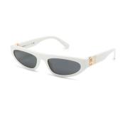 Witte zonnebril met originele hoes Miu Miu , White , Dames